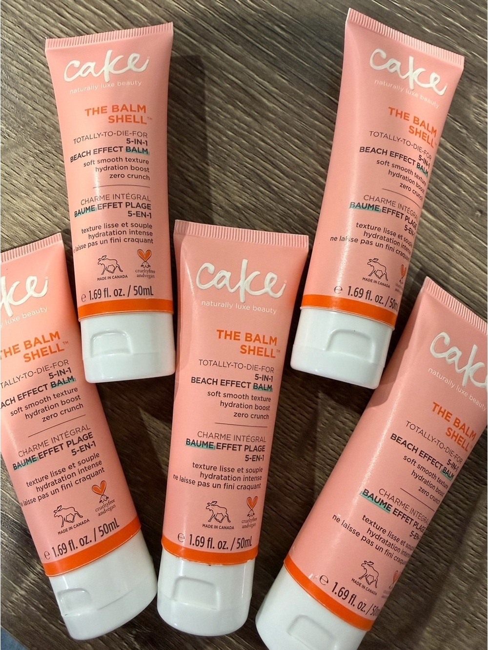 5 x Cake The Balm Shell Beach Effect Balm 50 ml NEW